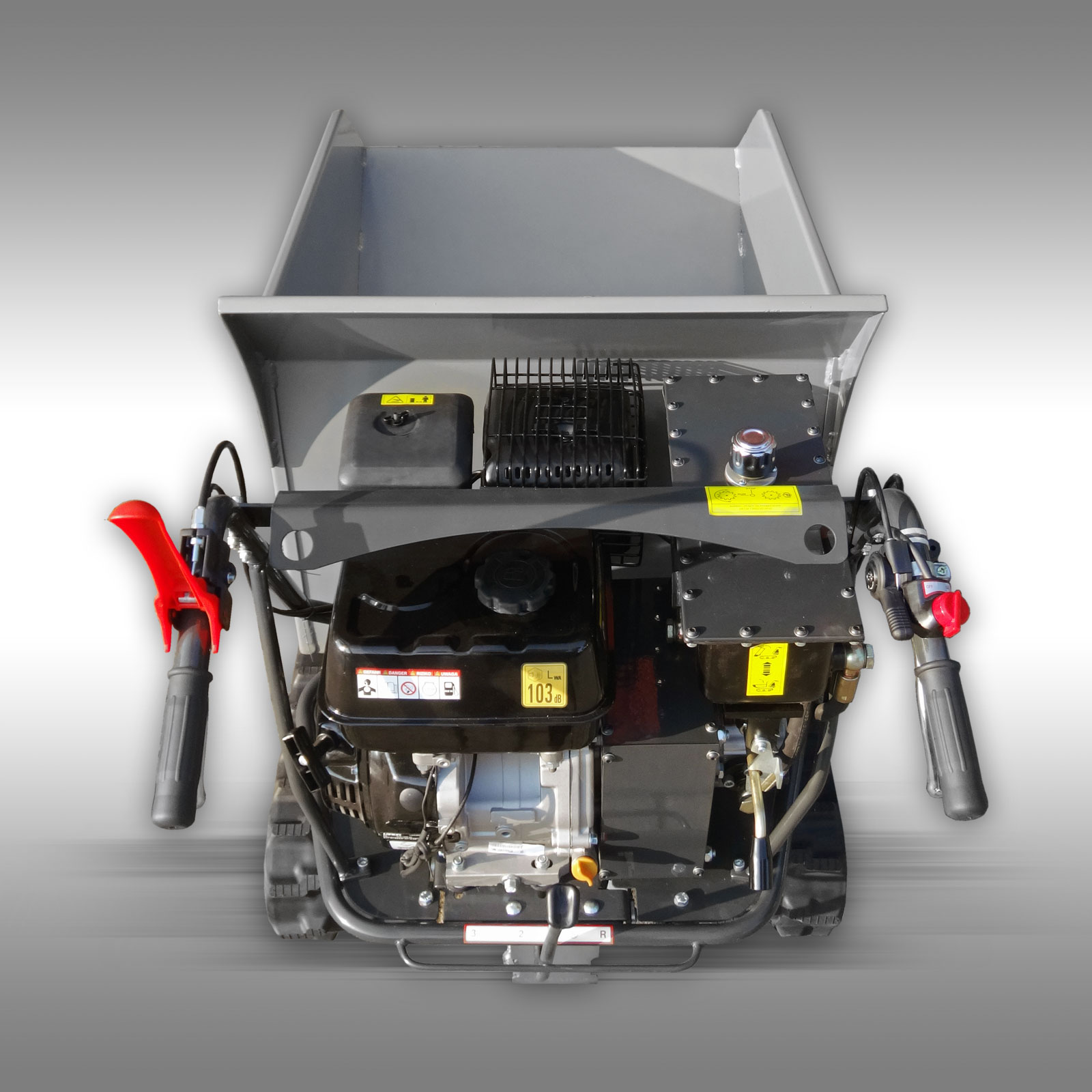 Rupsdumper Jansen RD-200, hydraulische kiepbak, 10PK benzinemotor 