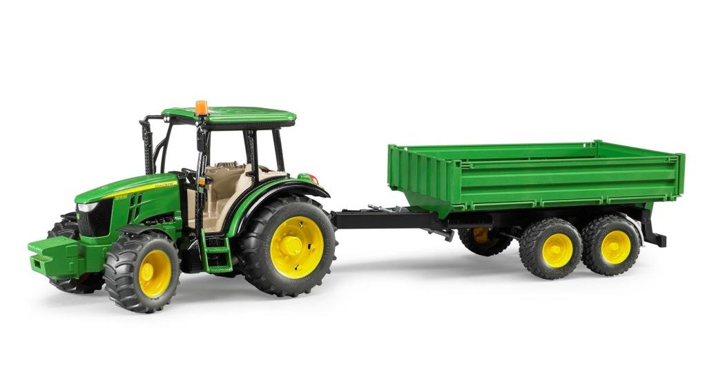 John Deere 5115 M met trailer