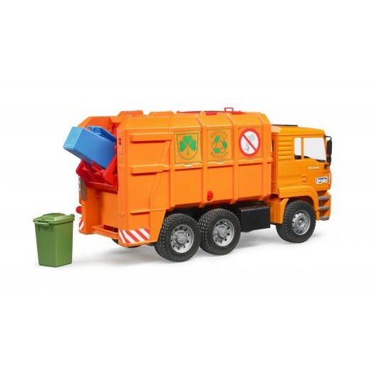Bruder MANN TGS vuilniswagen (orjanje) 1:16