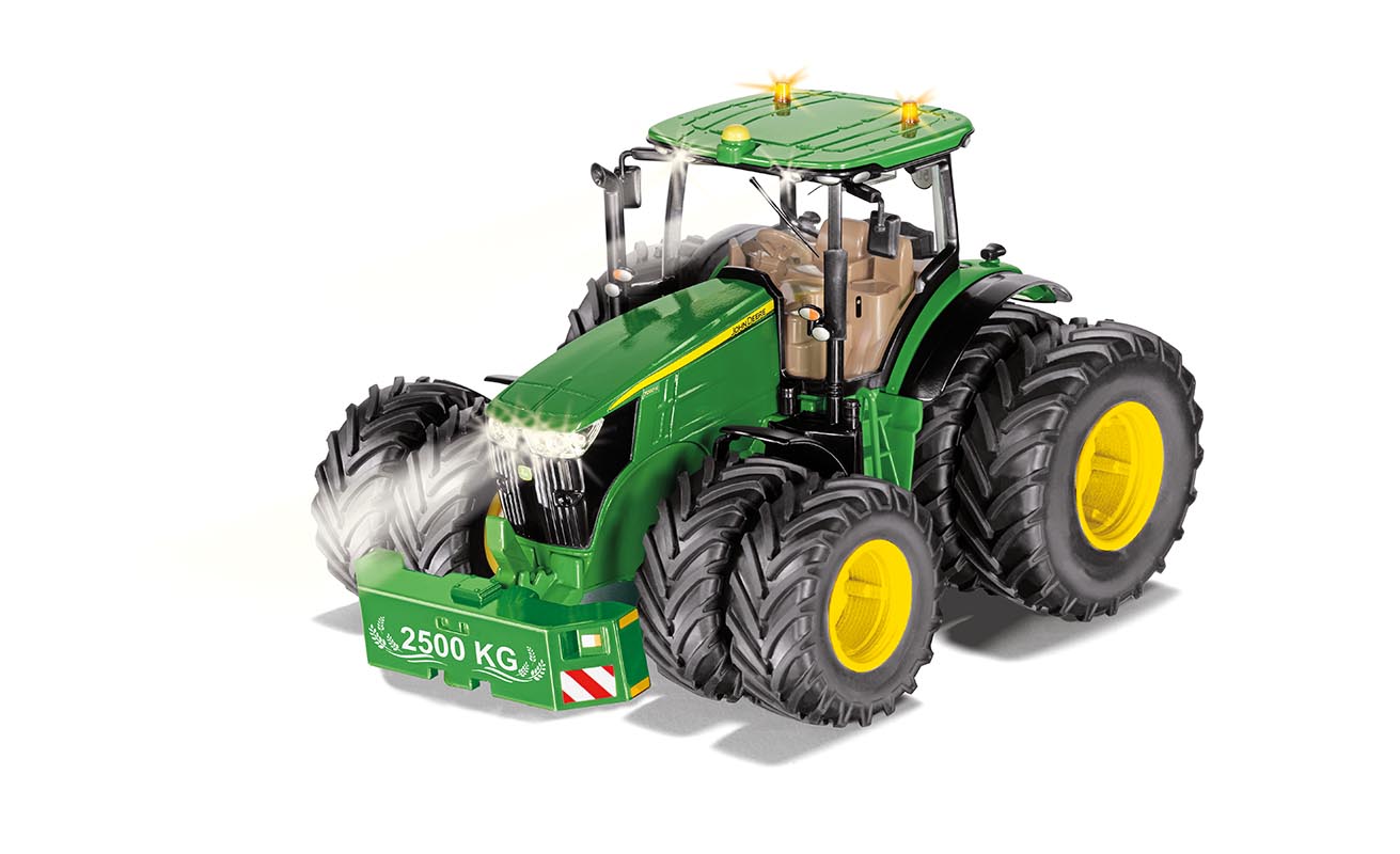 John Deere 7290R met dubbele banden met