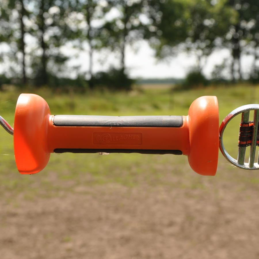 Softgrip poortgreep oranje lint RVS (1)