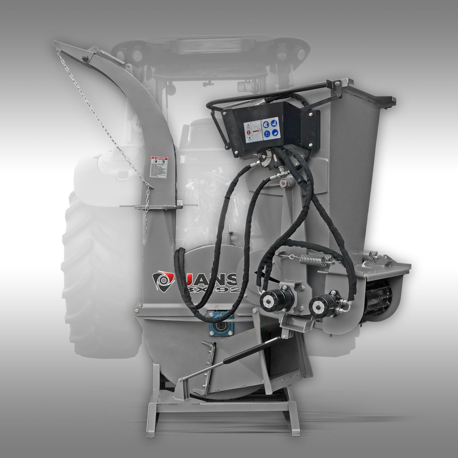 Jansen Houtversnipperaar BX-92RS, tuin- en groenafval hakselaar, 3-Punt hakselaar PTO