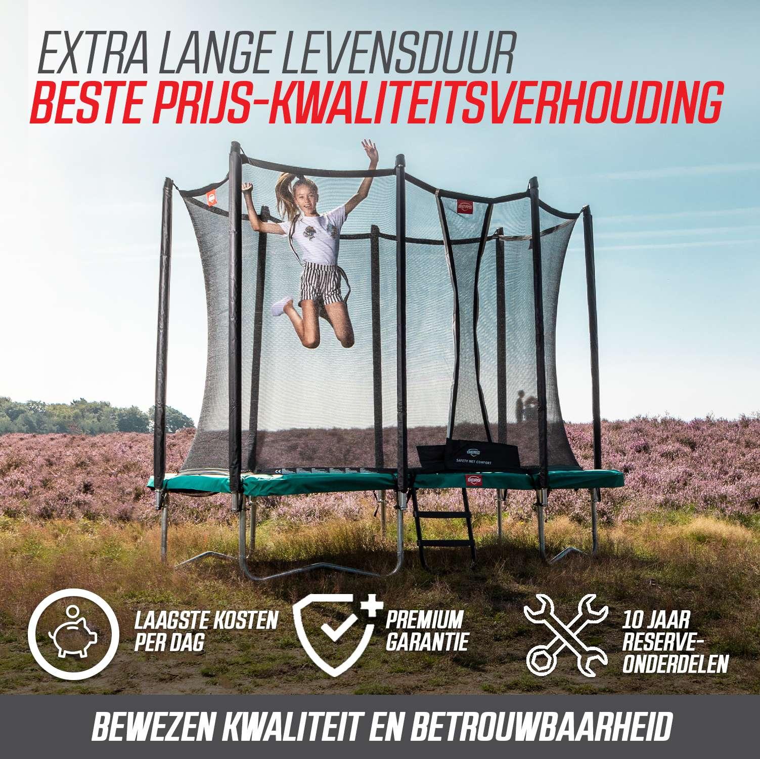 BERG Trampoline InGround Favorit + Safetynet Comfort 200