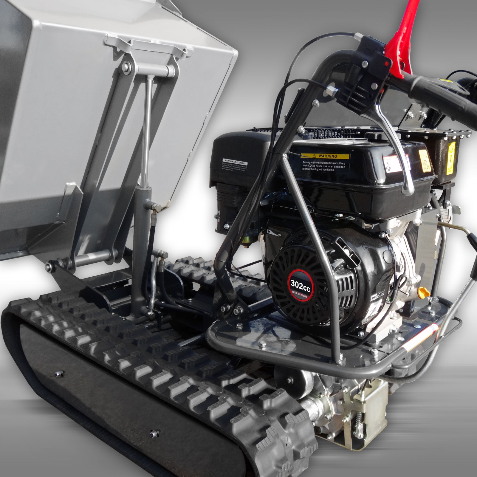 Rupsdumper Jansen RD-200, hydraulische kiepbak, 10PK benzinemotor 