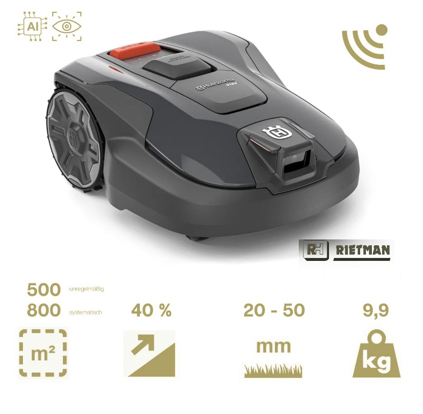 Husqvarna Automower® 312V – > 1200 m² AI Vision-robotmaaier met EPOS™ 
