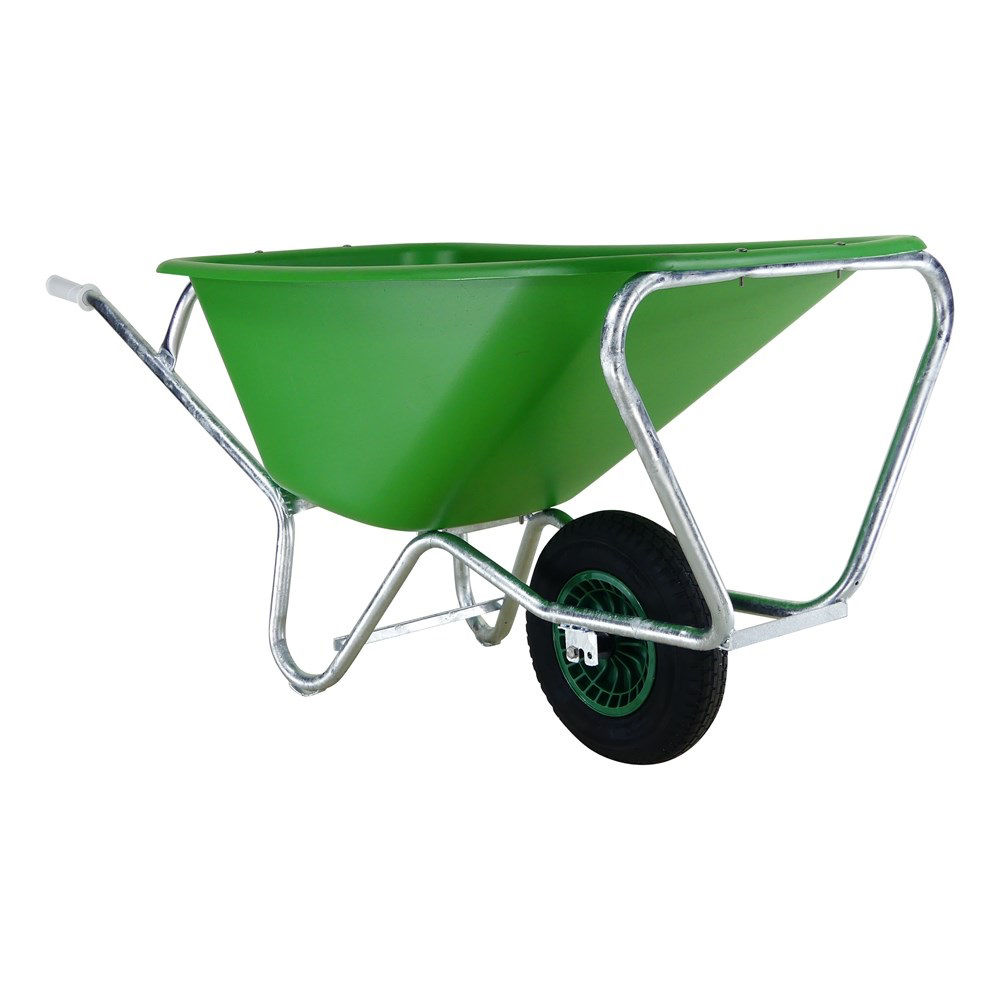 Kruiwagen Fort F&S, 165L Groen HDPE bak,