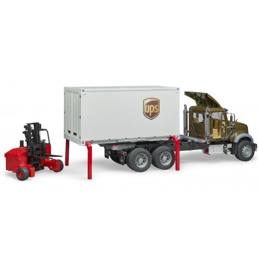 Bruder Mack Granite UPS met vorkheftruck 1:16