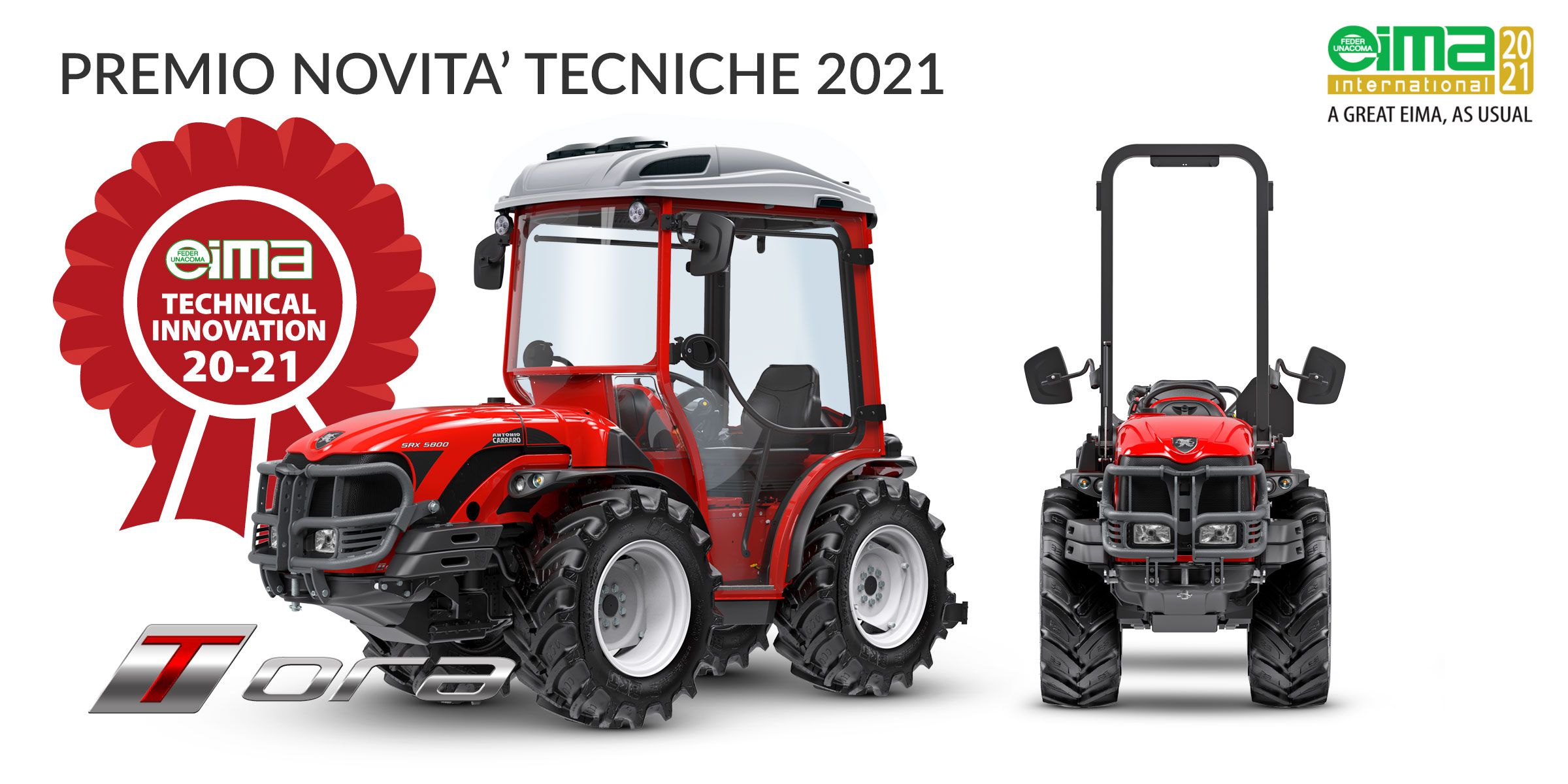 Antonio Carraro compacttrekker Tora SRX 5800/6800, knikbesturing