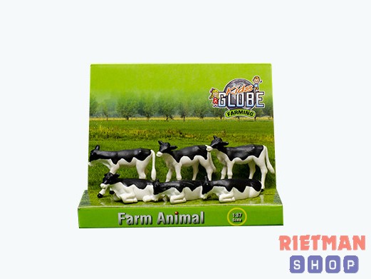 Set Kids Globe Kalven 6st zwartbont ass 1:32