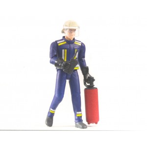 Brandweerman met accessoires 1:16