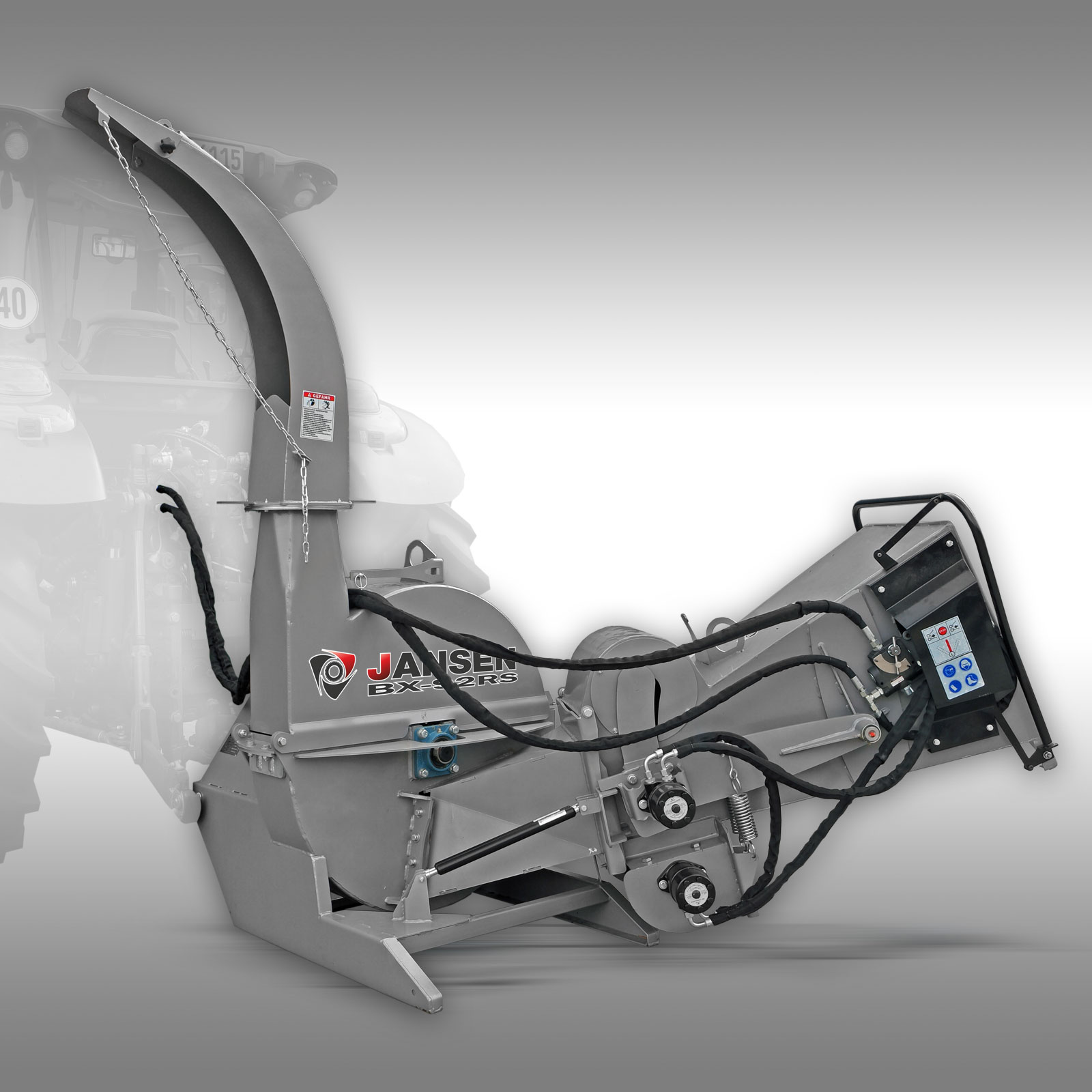 Jansen Houtversnipperaar BX-92RS, tuin- en groenafval hakselaar, 3-Punt hakselaar PTO