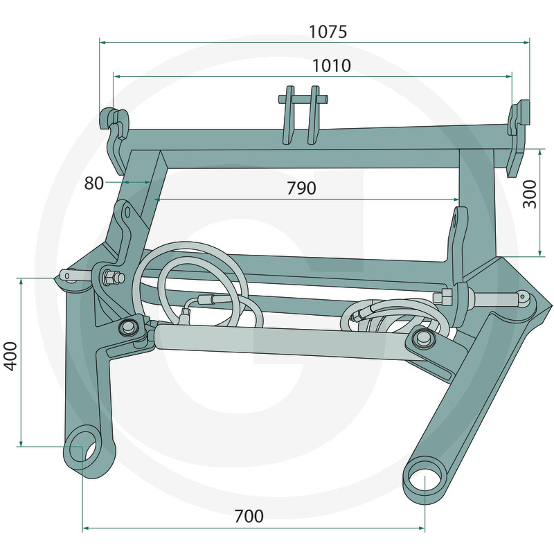 Granit Balentransportgaffel hydraulisch