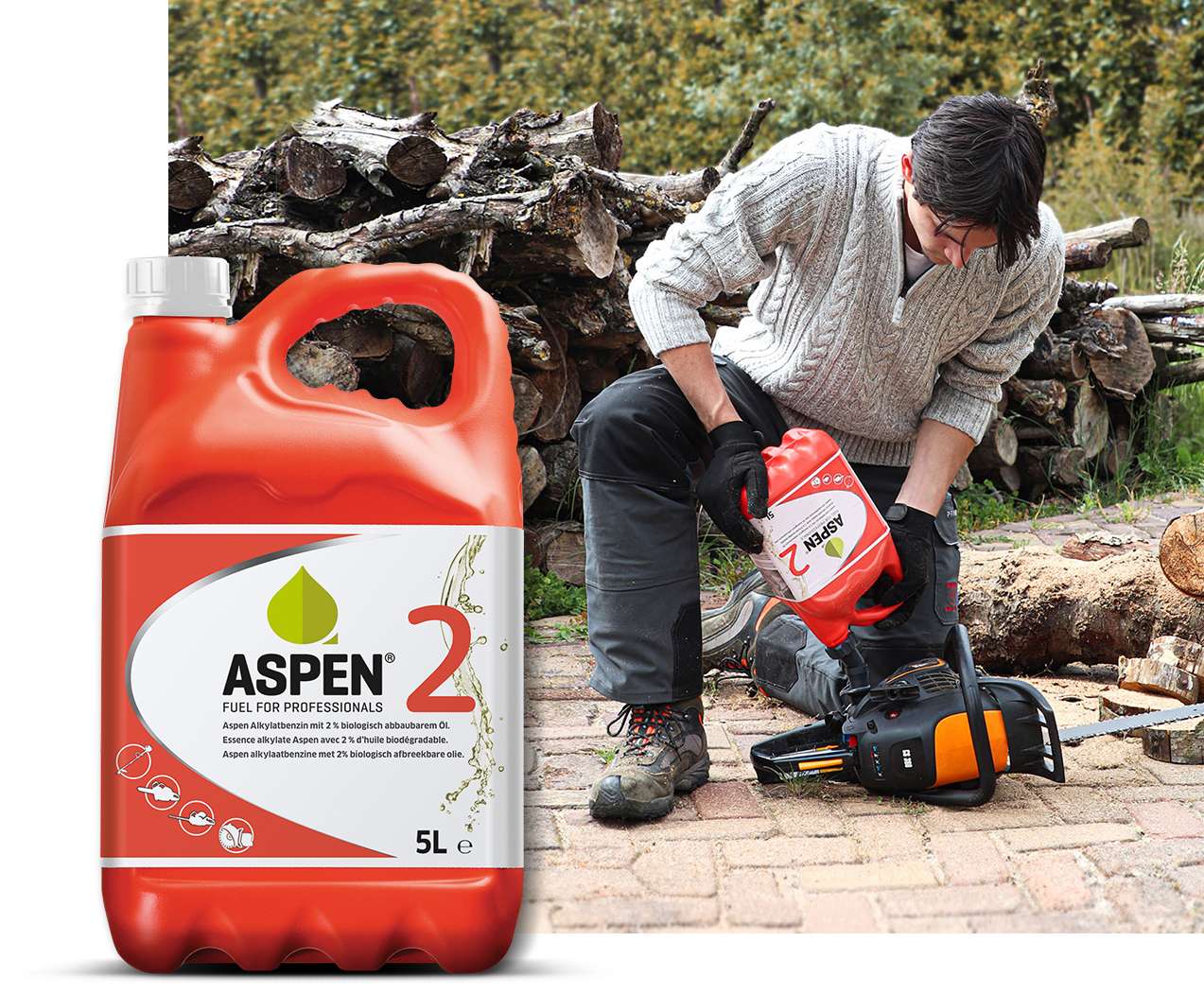Aspen 2T FRT benzine 5 ltr can