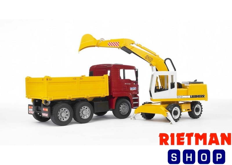 MAN TGA kipper met Liebherr kraan 1:16