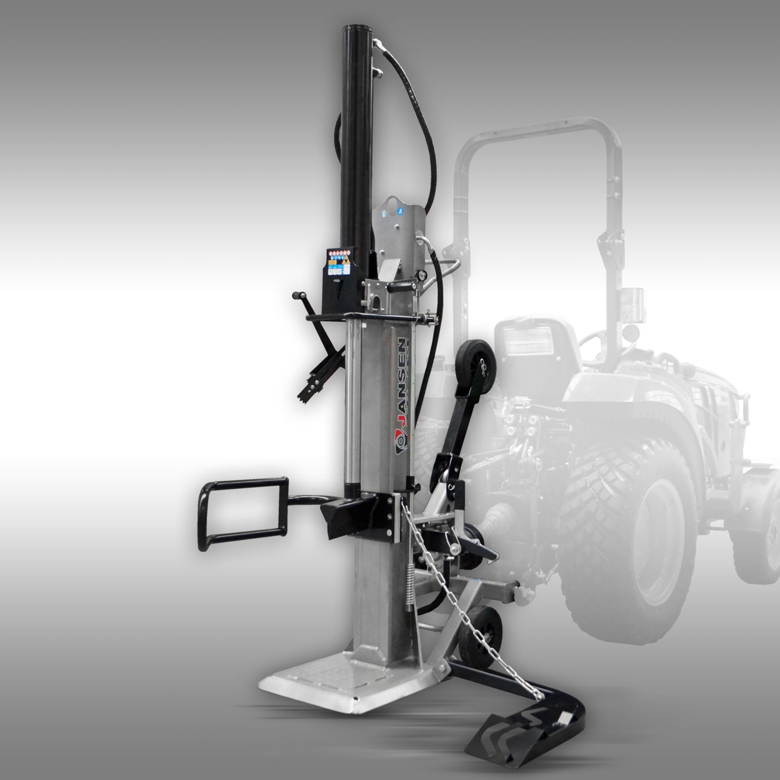 Jansen Houtklover TS-22, 22 t met stamlift, aftakasaandrijving, Kloofmachine