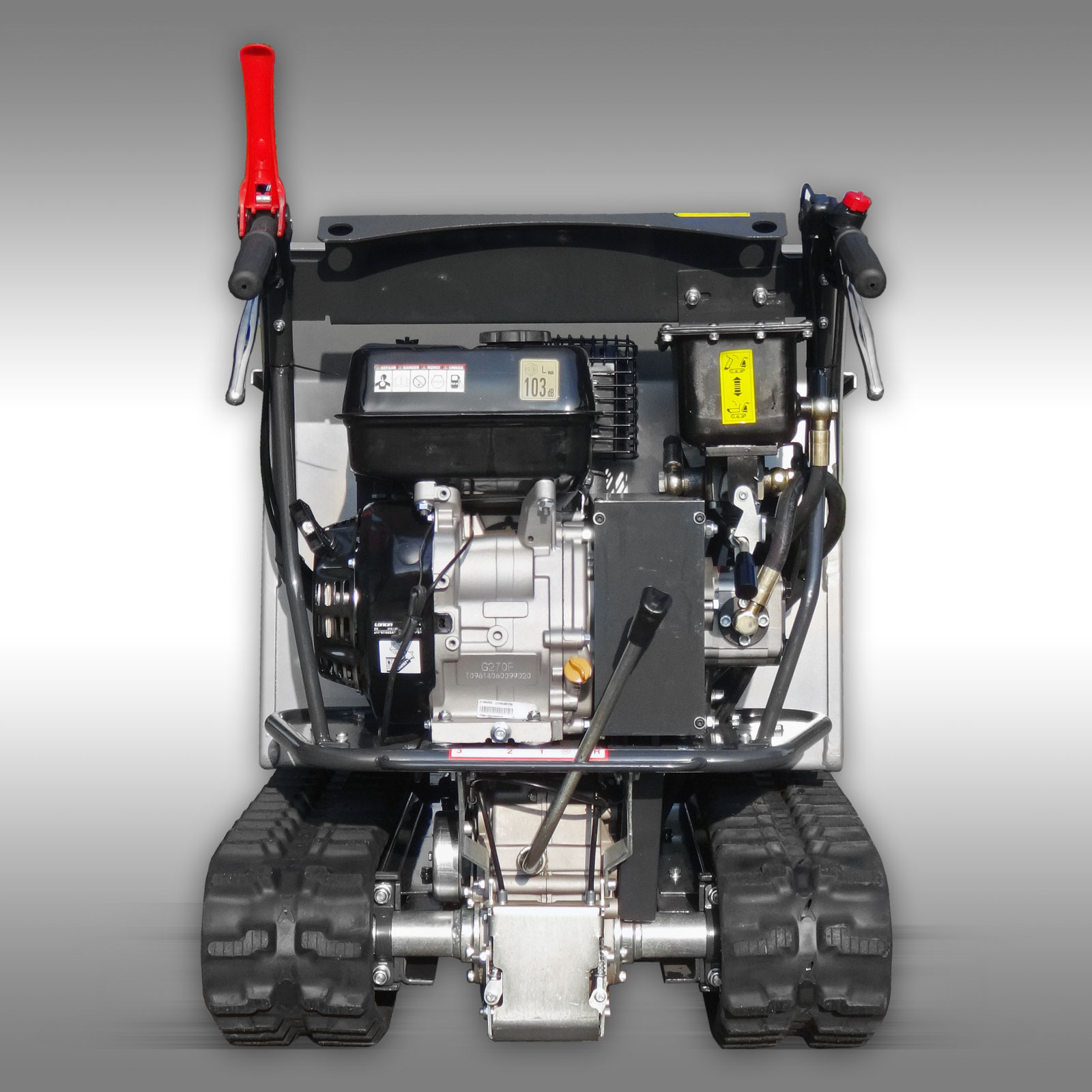 Jansen Rupsdumper RD-300, hydraulische kiepbak, 9PK benzinemotor 