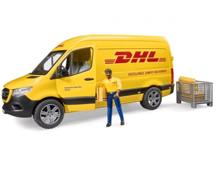 Bruder MB Sprinter DHL met chauffeur