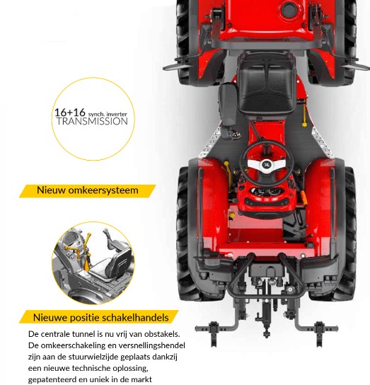 Antonio Carraro compacttrekker Tora SRX 5800/6800, knikbesturing