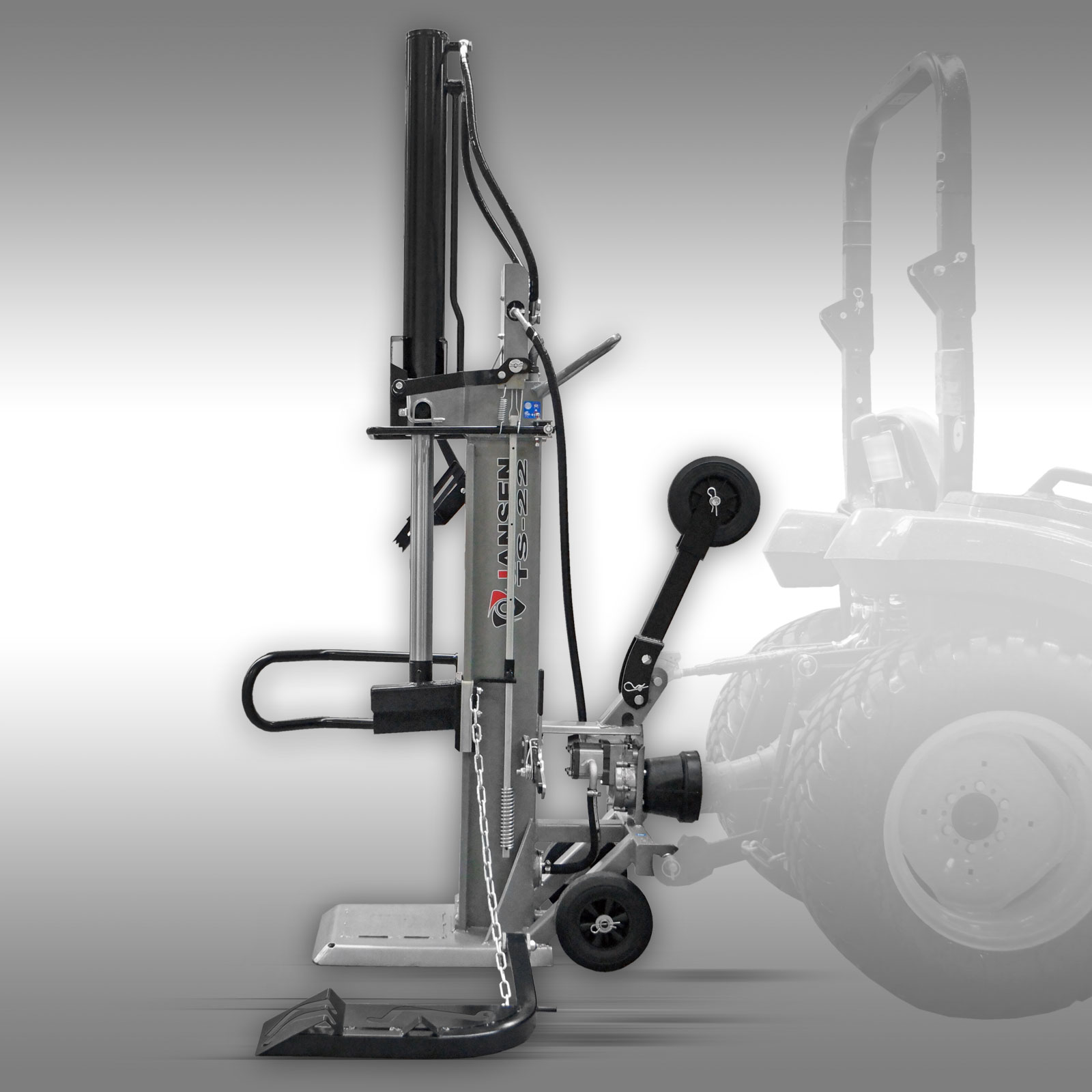 Jansen Houtklover TS-22, 22 t met stamlift, aftakasaandrijving, Kloofmachine