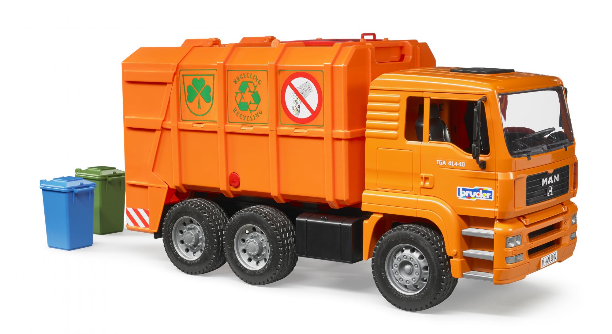 Bruder MANN TGS vuilniswagen (orjanje) 1:16