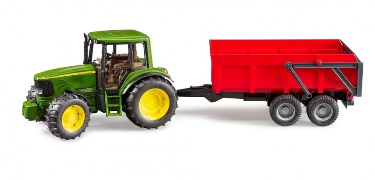 Bruder John Deere 6920 met trailer 1:16