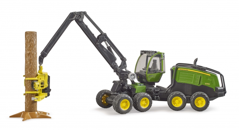 Bruder John Deere 1270G met 1 boomstam
