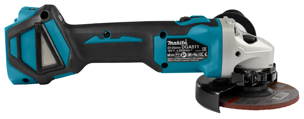Makita 18 V Haakse slijper 125 mm DGA519ZJ